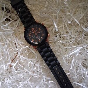 Geneva Black and Gold Women's Watch